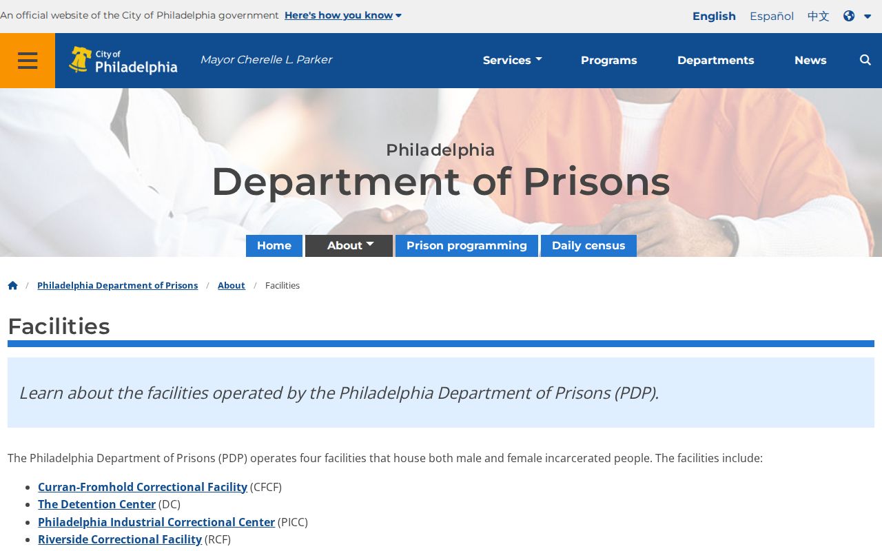 Riverside Correctional Facility intake and discharge information
